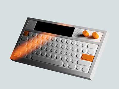 OP-61 Keyboard 3d 3dvisualization design illustration keyboard productdesign prototype