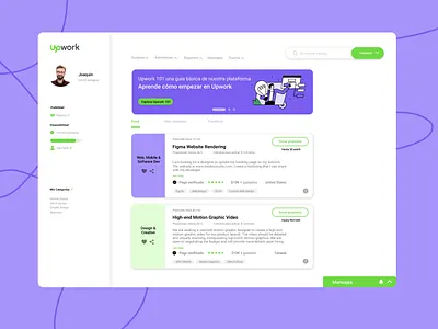 Upwork Re design platform ui