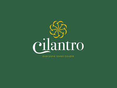 Cilantro Couple Outfit Logo Design branding c logo design clothing brand clothing logo elegant logo design illustrator logo design symmetrical