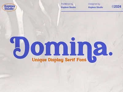 Domina - Display Serif Font display fonts groovy font handwritten hippie font logo playfull typeface
