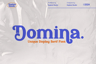 Domina - Display Serif Font display fonts groovy font handwritten hippie font logo playfull typeface