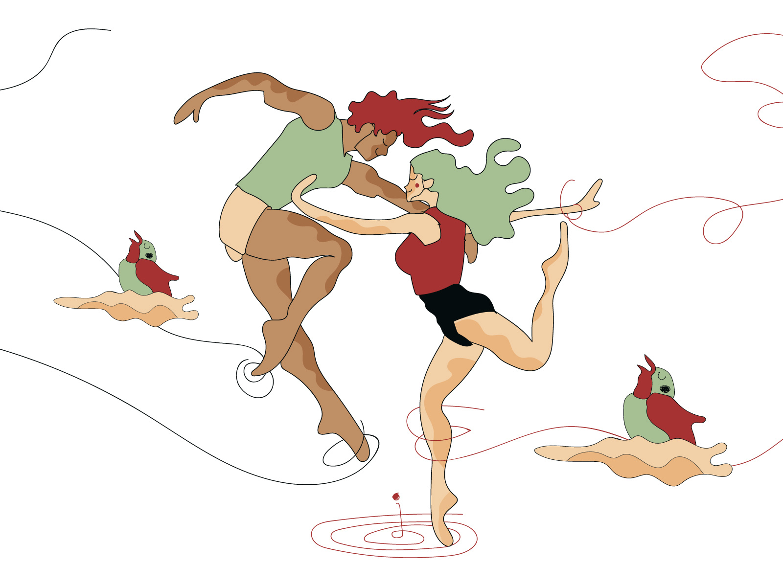 Dance Illustration art flat graphic design illustration vector