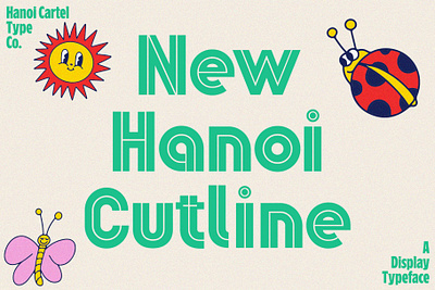 New Hanoi Cutline - A Retro Display Typeface font graphic design hanoi retro type design typography vietnam