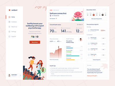 Wellpot - Mental Health Web Dashboard dashboard responsive design uidesign website design