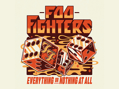 Foo Fighters Graphic 666 dice foo fighters illustration illustrator shirt design the creative pain vector