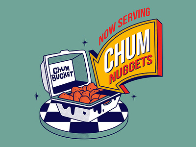 Chum Nuggest chum bucket icons illustration illustrator nickelodeon spongebob vector