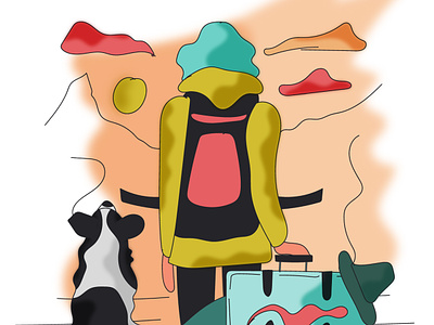 Travel Illustration flat graphic design illustration journey travel urban vector