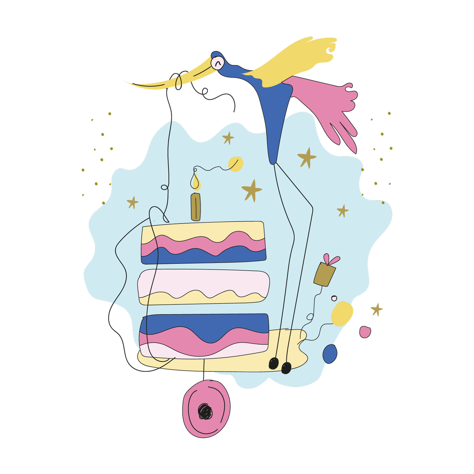 Dreams Illustration art bird design flat graphic design illustration vector