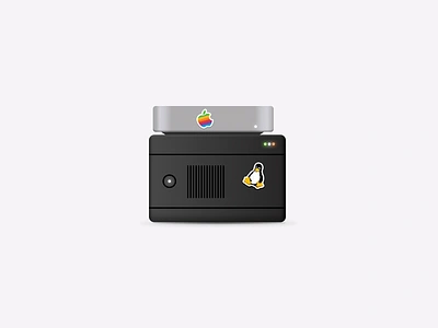 Server stack illustration apple application branding developer graphic design icon illustration linux mac mini server stack ui design vector