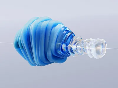 Line of Sight 3d blue glass texture