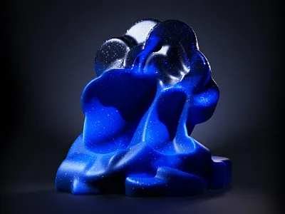 Blue Devil 3d 3d art blue dark design illustration mood