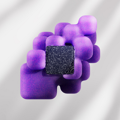 Creative Block 3d 3d art block design illustration purple texture