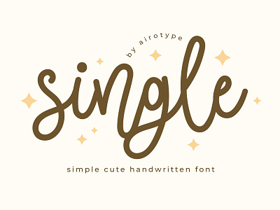 Single - Cute Single Line Font bouncy font cursive font cute font font fonts handwriting handwriting font handwritten font lettering modern font monoline pretty font script script font signature font simple font single line font typeface typography wedding font