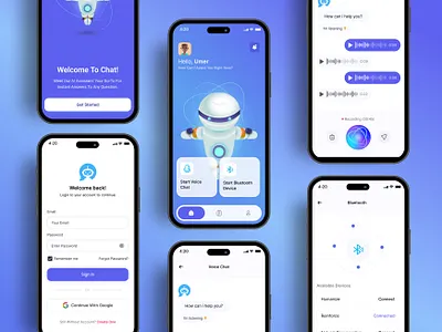 AI Chat Bot App animation branding logo motion graphics