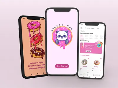 Donuts Selling Mob App bakery mobile app design design templates e commerce application food delivery app mobiledesign ui uiux ux