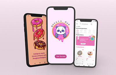 Donuts Selling Mob App bakery mobile app design design templates e commerce application food delivery app mobiledesign ui uiux ux