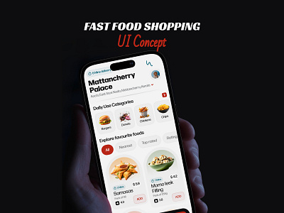Fast Food Shopping UI Design Concept 3d adobe photoshop animation app behance branding design figma graphic design illustration logo motion graphics prototype ui youtube
