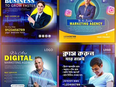 Attractive Social Media Post Design banner desogn bg vect blue color design byzed ahmed facebook post design graphic design instragram post photoshop work post design poster quality social media post realistik social media social media marketing banner social media post story design web banner