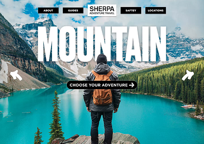 Sherpa Adventure Travel Interactive Animated Desktop Website travel ui user experience ux web design