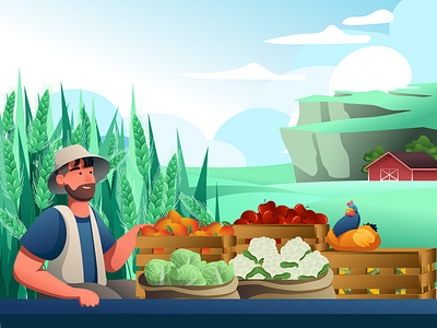 Fresh Fruits and Vegetables Journey by Boat - Illustration communityconnection farmersboat farmersvoyage foodillustration freshproduce harvestjourney healthyeating illustrationhealthy livingriver localfarming organicvegetables qualityfruit riverecosystem riverharvest