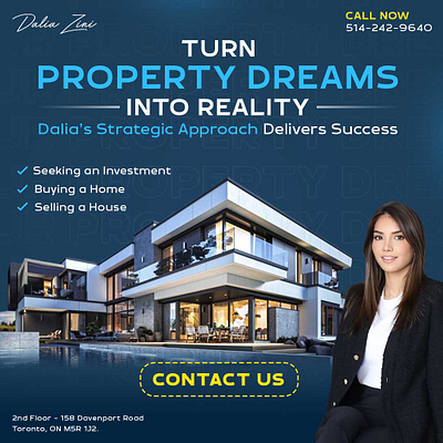 Dalia Zini Real Estate Creative Ads Design V1 ad creative creative design design graphic design marketing real social media design