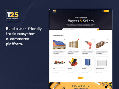 Trade ecosystem e-commerce platform. ecommerce ecosystem trade ui uiux websitedesign