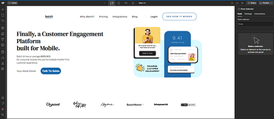 A Landing Page branding creative design interactive design landing page ui webflow