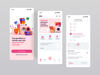 RSL - Laundry IOS App Design clothing dubai ios ios app laundry laundry app mobile mobile app trending ui ui design