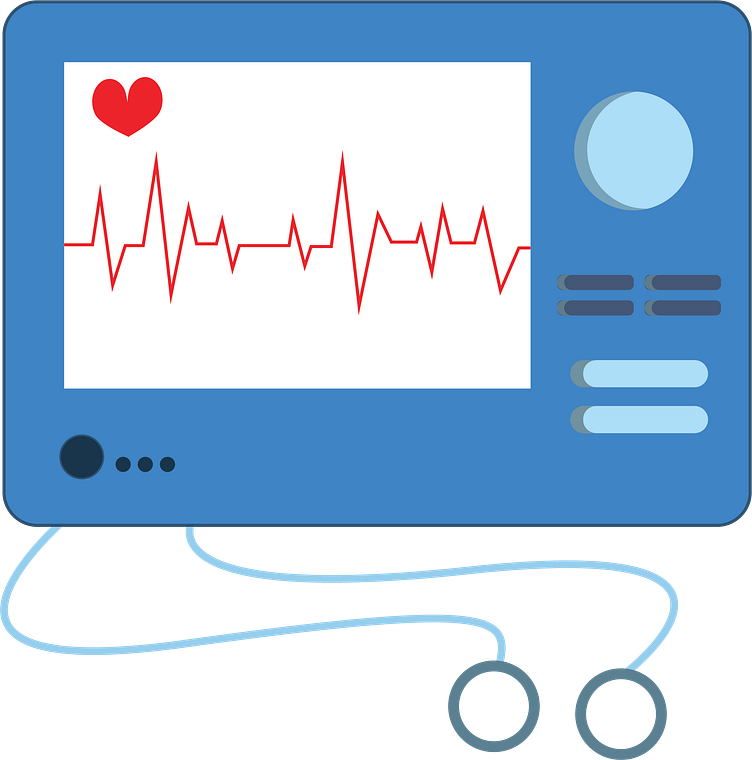 EKG machine flat design by Aleesha on Dribbble