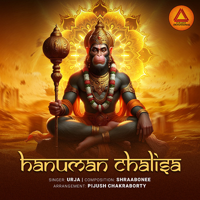 Spotify album art design for Hanuman Chalisa album art graphic design music spotify thumbnail