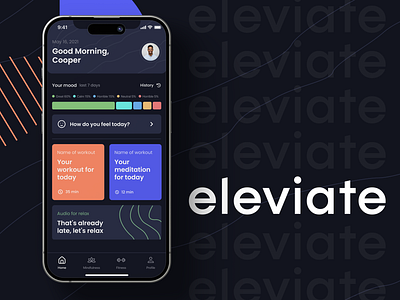 The AI-powered wellness and fitness application dashboard fitness health library meditation player podcasts programs ui wellness workout