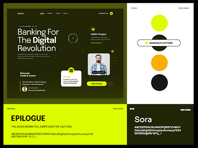 Banking Website Style Guide With Header analytics app ui branding cards design figma graphic design illustration logo ui
