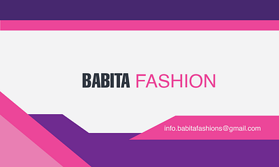 Visiting Card Design for Babita Fashion business card graphic design visiting card