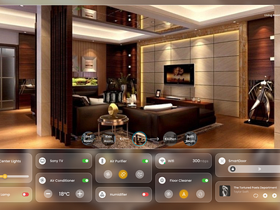 Smart Home 🏠 application bentobox branding cards controls homecontrol ipad ipaddesign smarthome trending ui