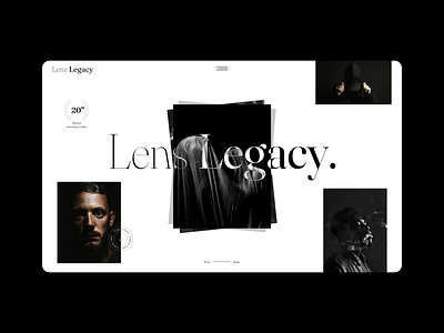 Digital Agency Website | LensLegacy agency animation black branding creative dashboard design motion graphics photography studio typography ui website white