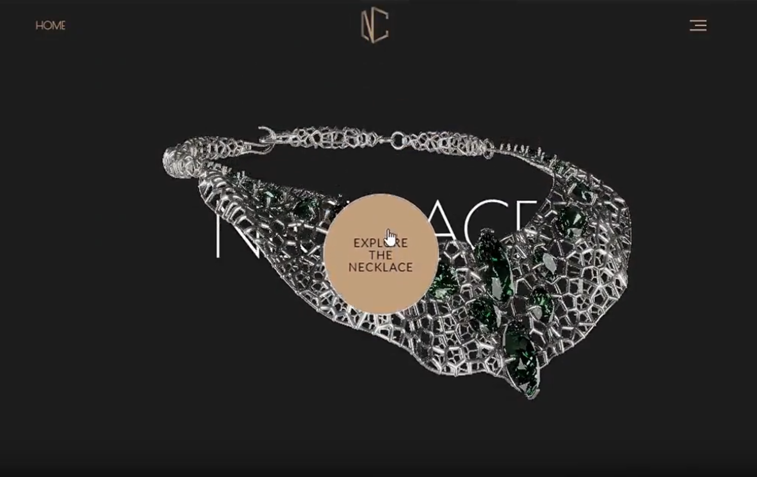 Interactive Jewellery Portfolio 3D Website Design using Three js 3d animated website 3d portfolio 3d webflow website 3d website design gsap interactive 3d website jewellery jewllery webflow website portfolio three js webflow website design