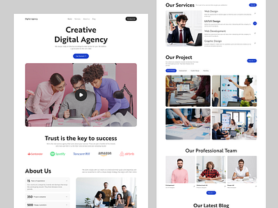 Digital Agency Landing Page agency agency landing page agency website clean ui creative agency digital agency landing page saymujjaman shakil shakil userinterface web design webdesign