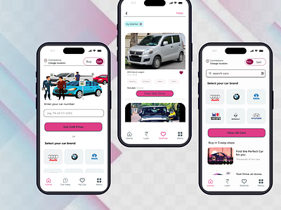 Second hand buying and selling cars figma ui ux