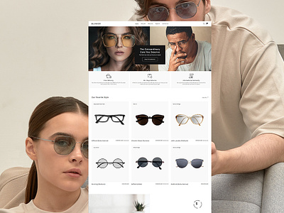 Eyewear & Accessories Website Template jewelry shops luxury brands online shopping retail watch brands