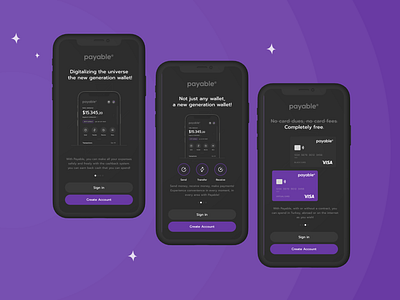 Payable mobile wallet App! banking app mobile mobile app mobile screen mobile wallet onboarding screen payable app ui uiux