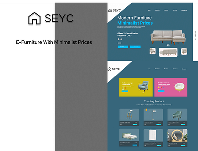 SEYC "Modern Furniture Minimalist Prices" ecommerce furniture graphic design ui visual