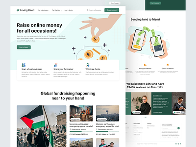 Charity Landing Page charity charity fund child clean community donate donation donation landing pgae fundraise fundraiser halal halal design help landing page nonprofit support uidesign web design web page website
