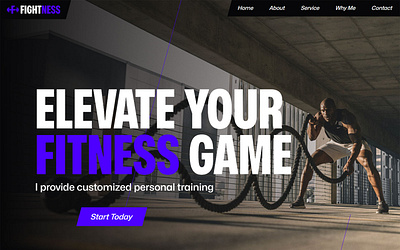 FIGHTNESS - One Page Website Template fitness gym sport template ui web design webflow