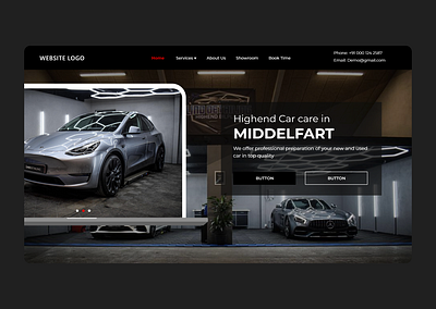 Car Detailing Website Design branding car graphic design ui