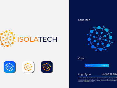 ISOLATECH Logo app logo cryptologo graphic design minimal tech logo
