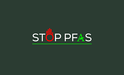 STOP PFAS Logo applogo cryptologo graphic design minimal logo minimalistlogo security logo tech logo wordmark logo