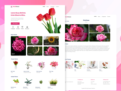 PetaliGrace animation app design florist flower graphic design illustration landing page rose tulip ui ui design ui ux user interface ux vector web web design webdesign website