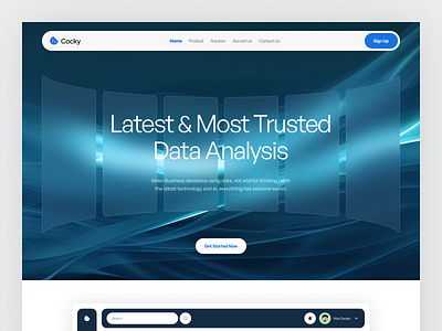 Cocky - Sales Analytic Saas Landing page analytic landing page landing page sales landingpage matric matrics poppular saas saas analytics saas landing page sales sales landing page trend ui ui ux website