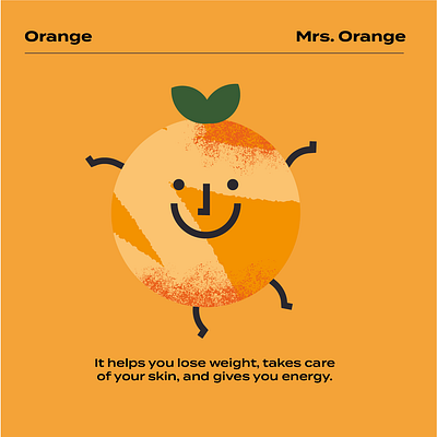 Mrs. orange dance fruit health healthy life natural orange