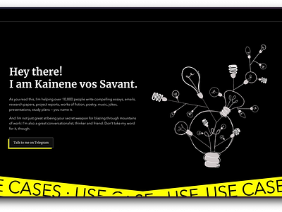 Kainene vos Savant - Redesign ai design landing page portfolio ui web web design